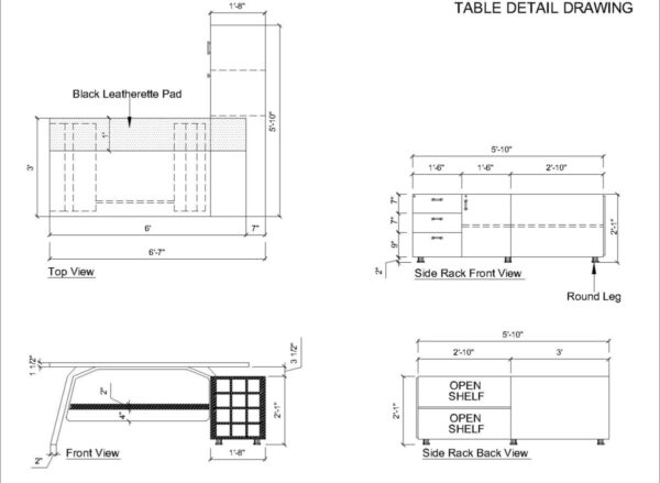 Excutive Cross Desk Structure