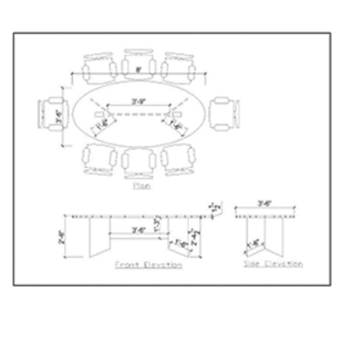 Standard Brown Conference Table