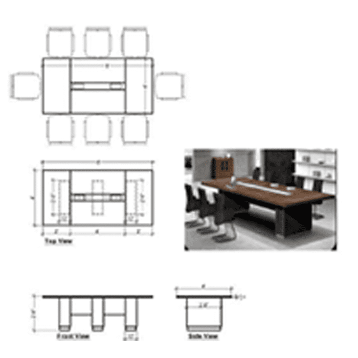 Solid Wood Conference Table
